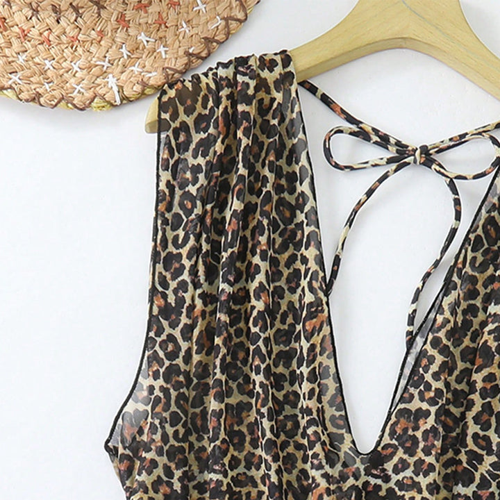 Damen Strandkleid mit Leopardendruck Echo Archiv