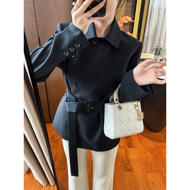 Damen Modischer Blazer mit Gürtel Echoarchiv