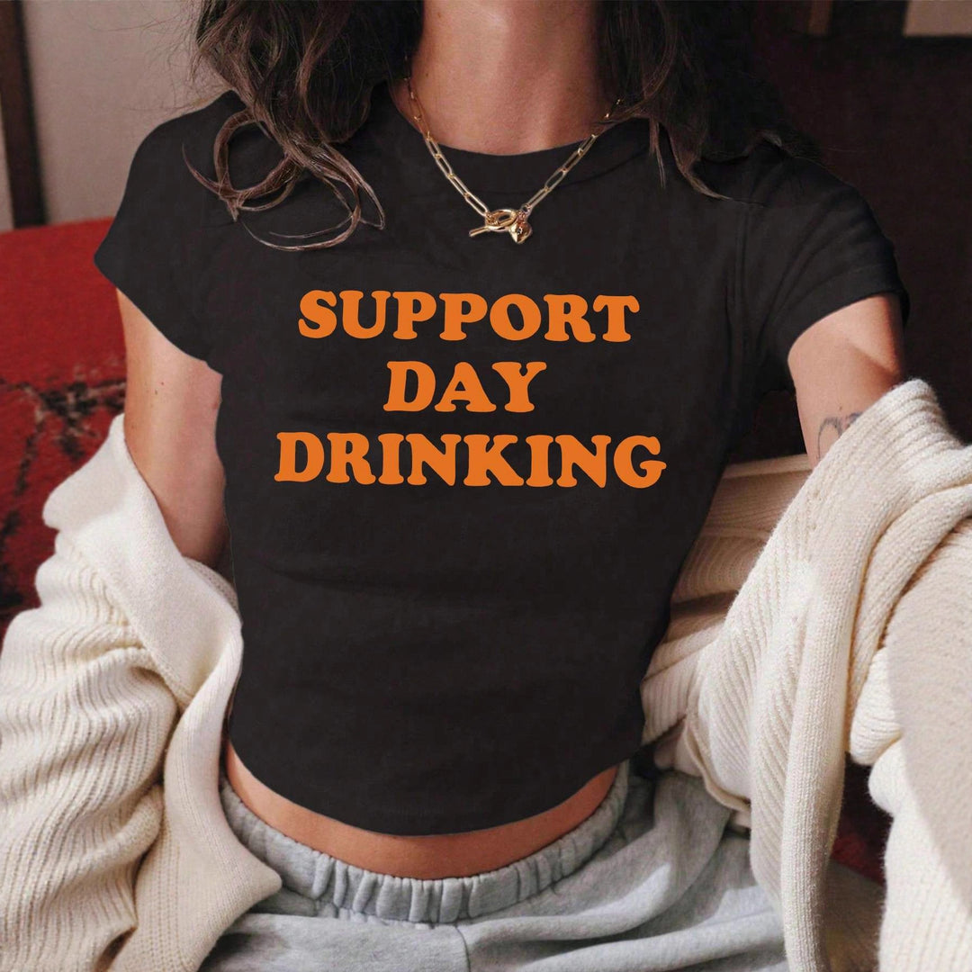 Damen Crop-T-Shirt mit kreativem Spruchdesign Echo Archiv