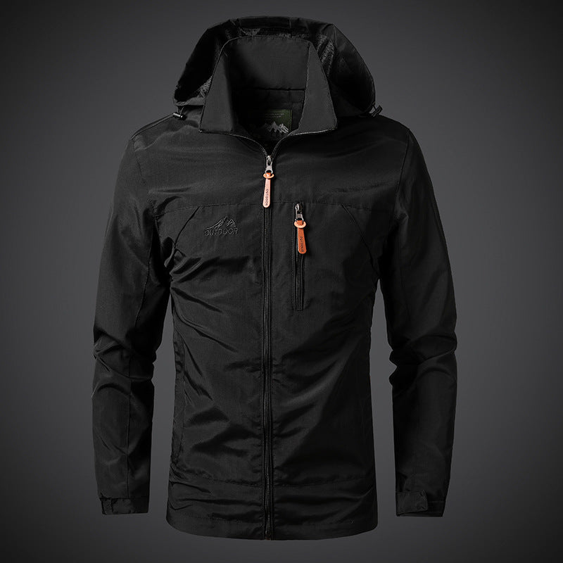 Herren Leichte Outdoor-Jacke mit verstellbarer Kapuze Echo Archiv