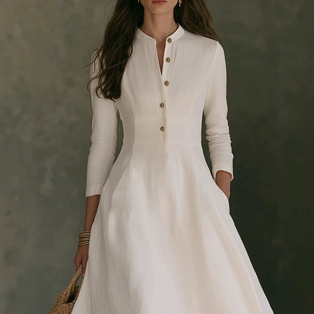 Damen Elegantes Langarm Maxikleid Echo Archiv