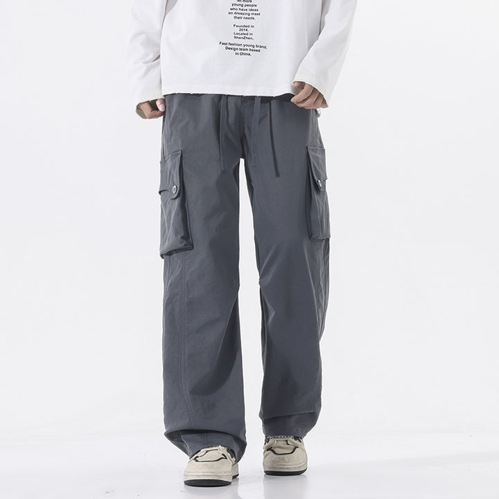Herren Weite Twill-Cargohose mit Kordelbund und großen Patten-Taschen Echo Archiv