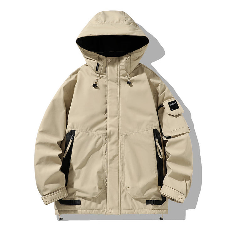 Herren Multifunktionale wetterfeste Parka mit Kapuze Echoarchiv