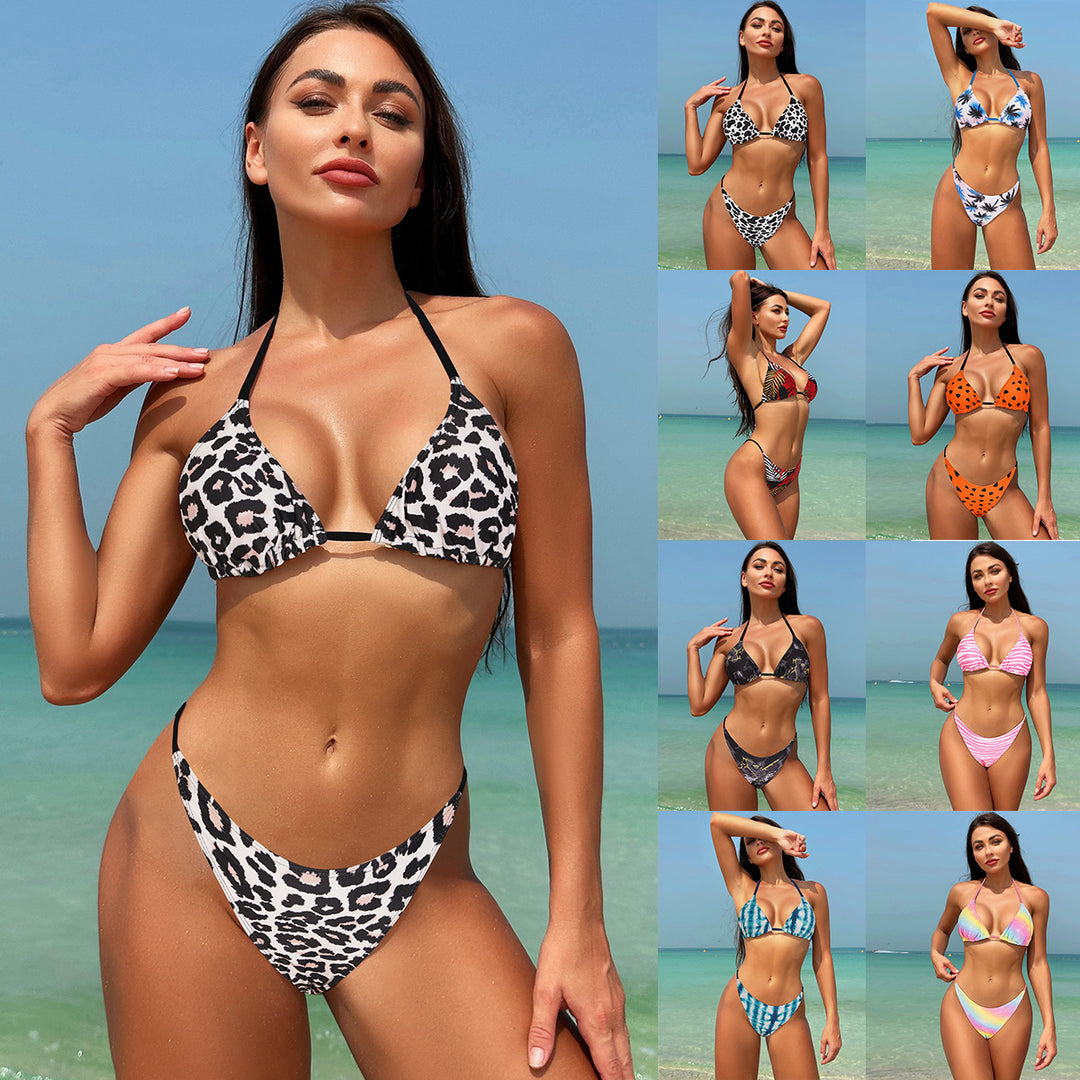 Damen Triangel-Bikini mit floralem Muster Echo Archiv