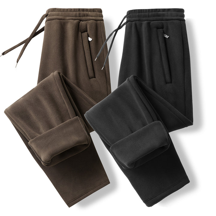 Herren Fleece-Jogginghose mit elastischem Bund, Kordelzug und gerippten Bündchen Echoarchiv
