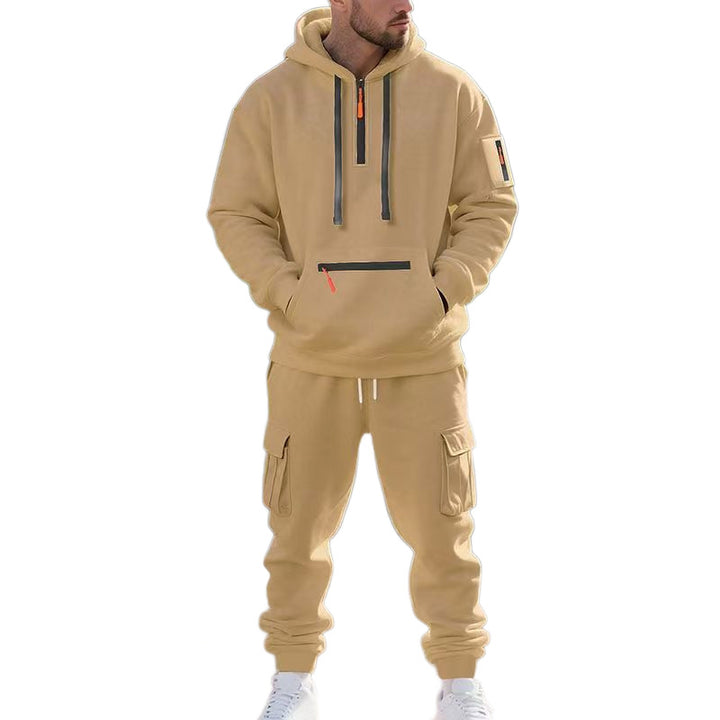Herren stylische Freizeit-Hoodie und Jogginghose Set Echoarchiv