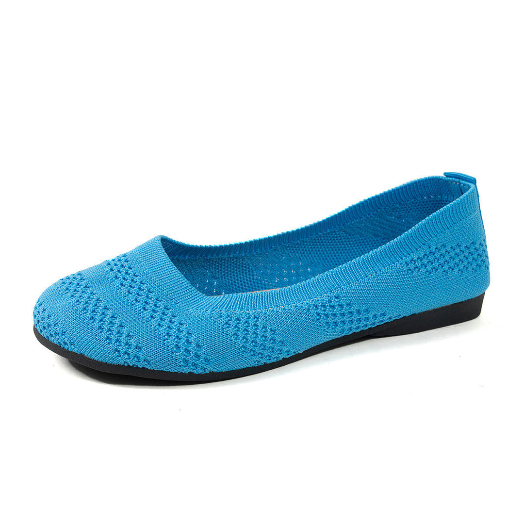 Damen Ballerinas mit elastischem Strickdesign und rutschfester Sohle – Lioré