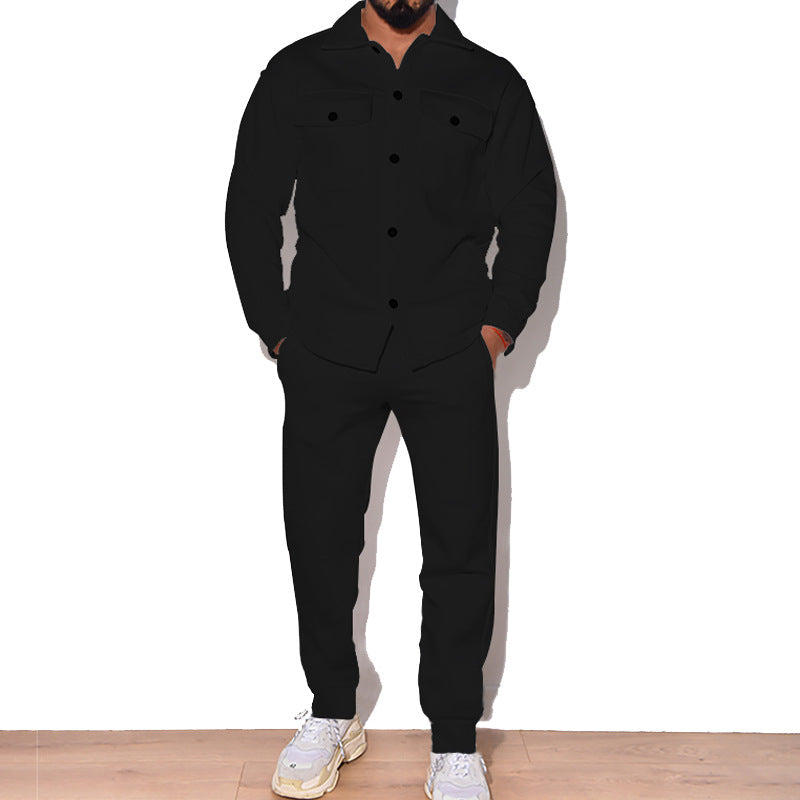 Herren modisches Freizeit-Set mit lässiger Jacke und bequemen Jogginghosen Echoarchiv