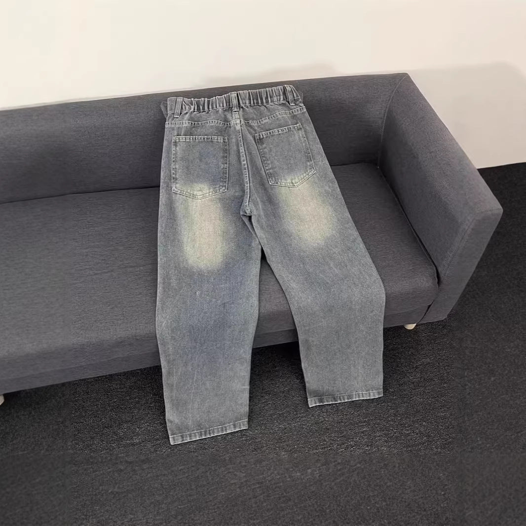 Damen Modische Jeans mit kreativem Grafikdruck Echoarchiv