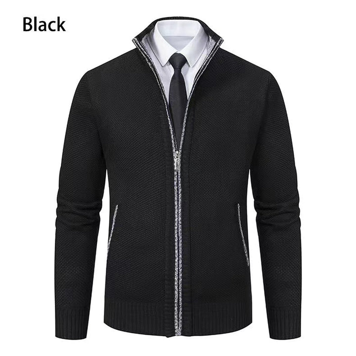 Herren modische Strickjacke mit Reißverschluss und praktischen Taschen Echoarchiv