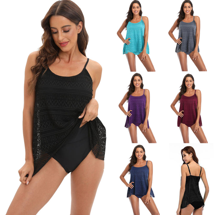 Damen elegantes Strandtop mit modischem Lochmuster Echo Archiv