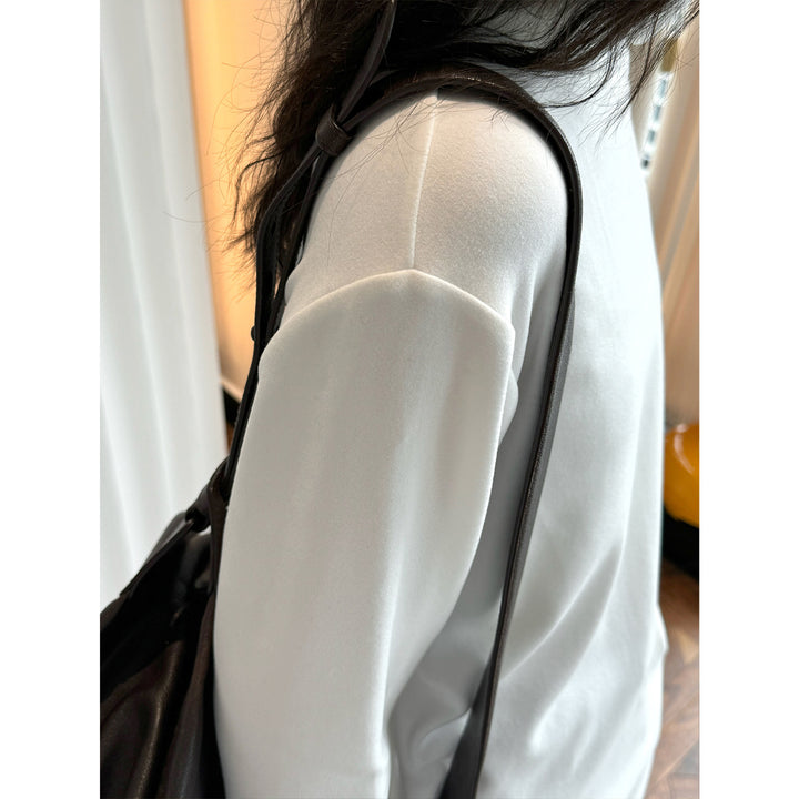 Damen Minimalistisches Rollkragen-Longsleeve mit Relaxed-Fit und weichem Jersey Echoarchiv