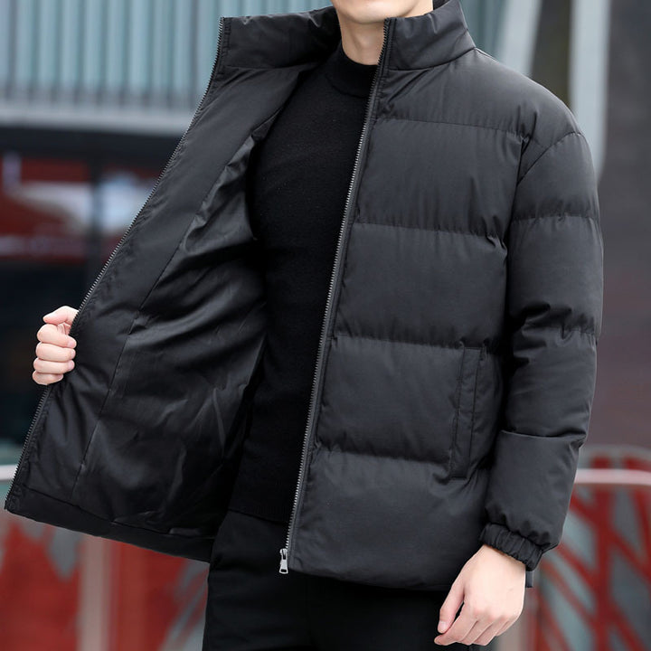 Herren Kurz geschnittene gesteppte Thermojacke mit Stehkragen, Zwei‑Wege Reißverschluss und elastischen Bündchen Echo Archiv