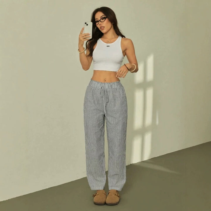 Damen Luftige und bequeme Baumwollhose Echo Archiv