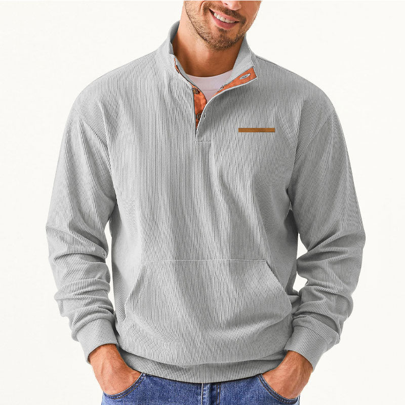 Herren Hochwertiger Pullover mit halbem Reißverschluss und komfortabler Passform Echoarchiv