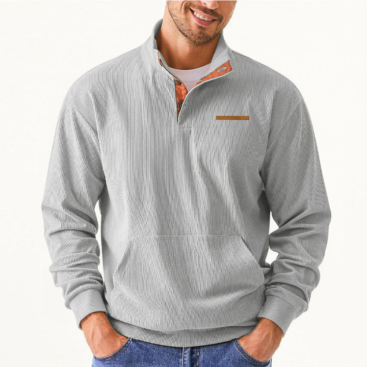 Herren Hochwertiger Pullover mit halbem Reißverschluss und komfortabler Passform Echoarchiv