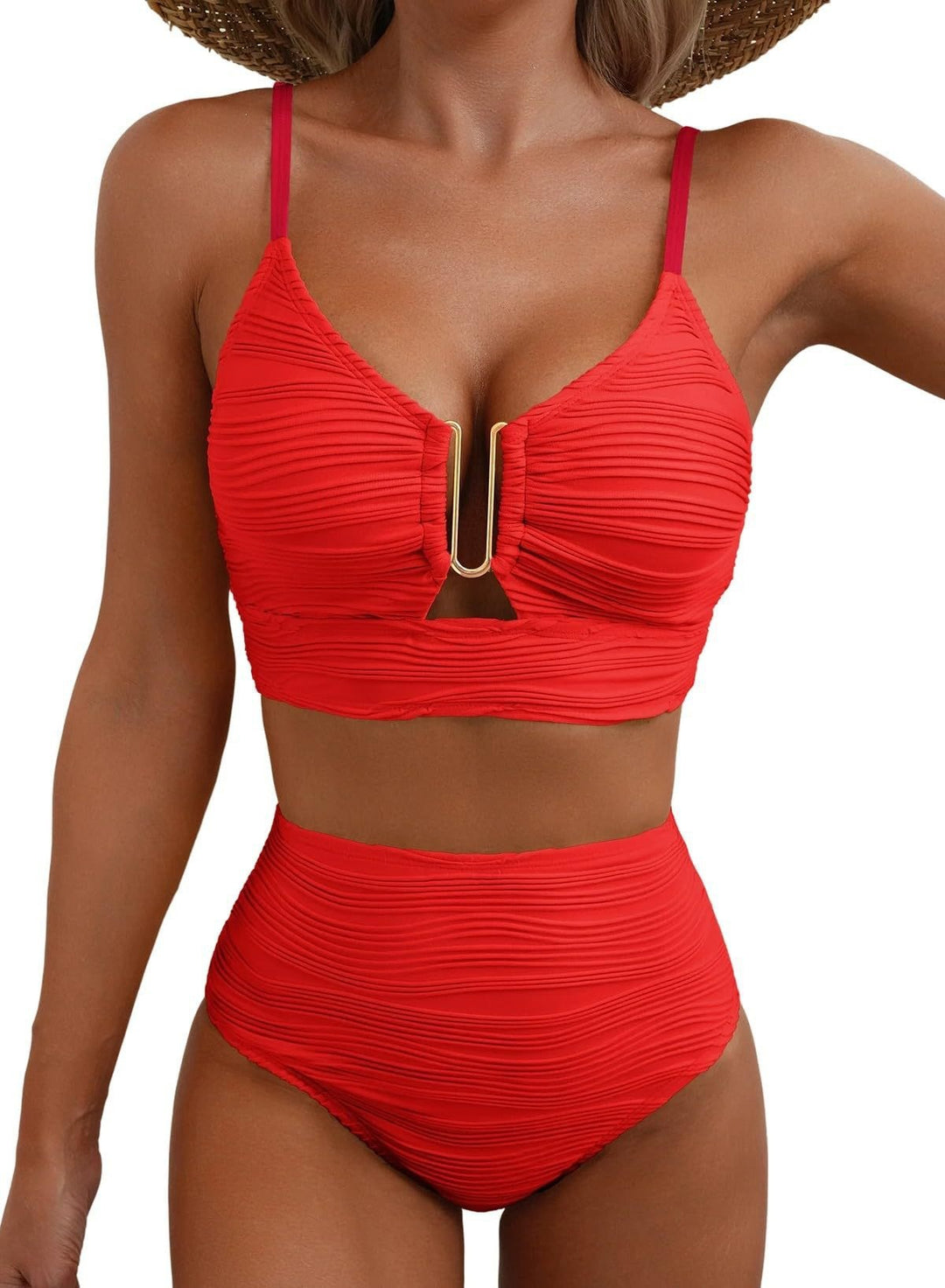 Damen Hochgeschnittener Bikini mit Raffungen Echo Archiv