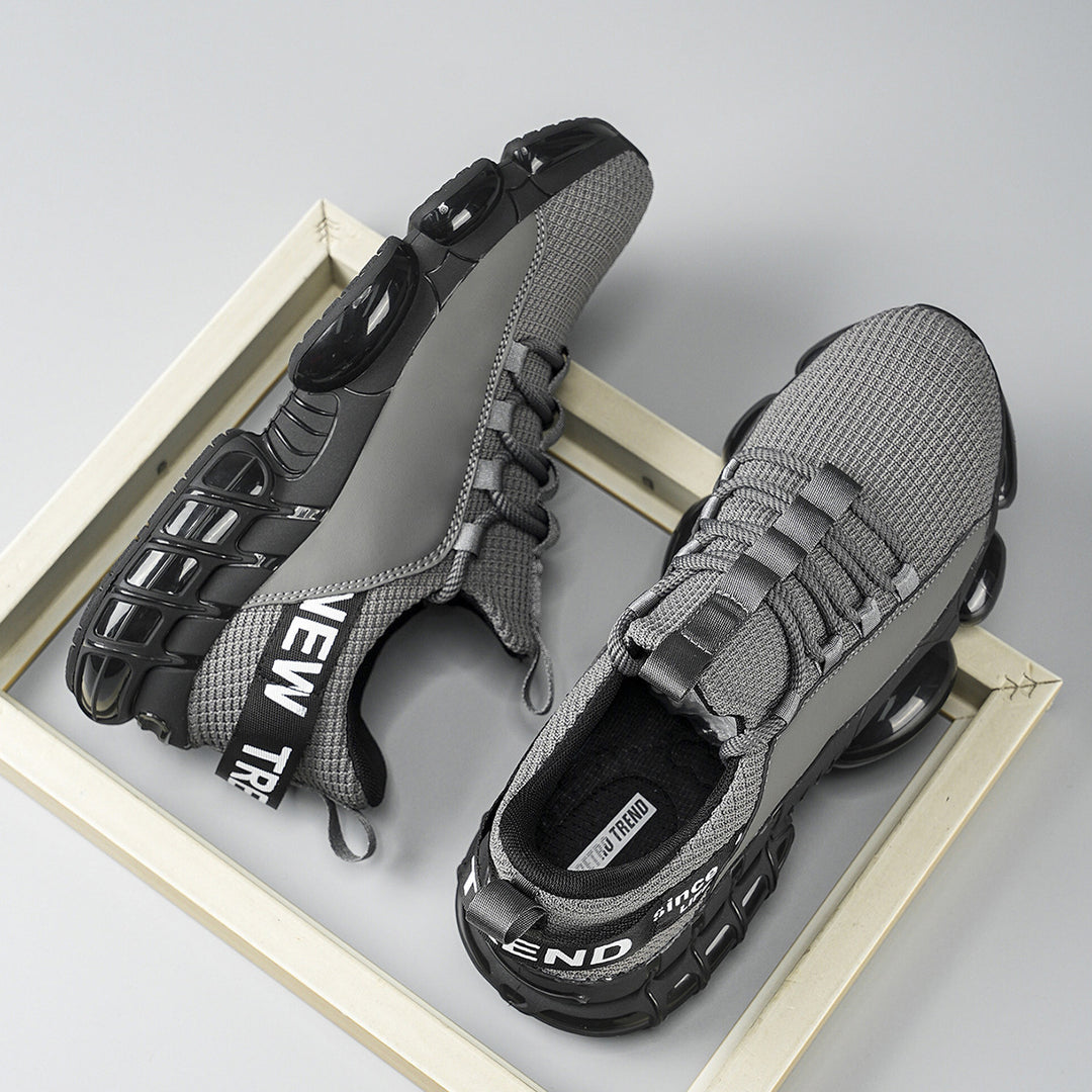 Unisex modische Plateausneaker mit luftgepolsterten Dämpfungspods und gestricktem Komfortoberteil – Norré