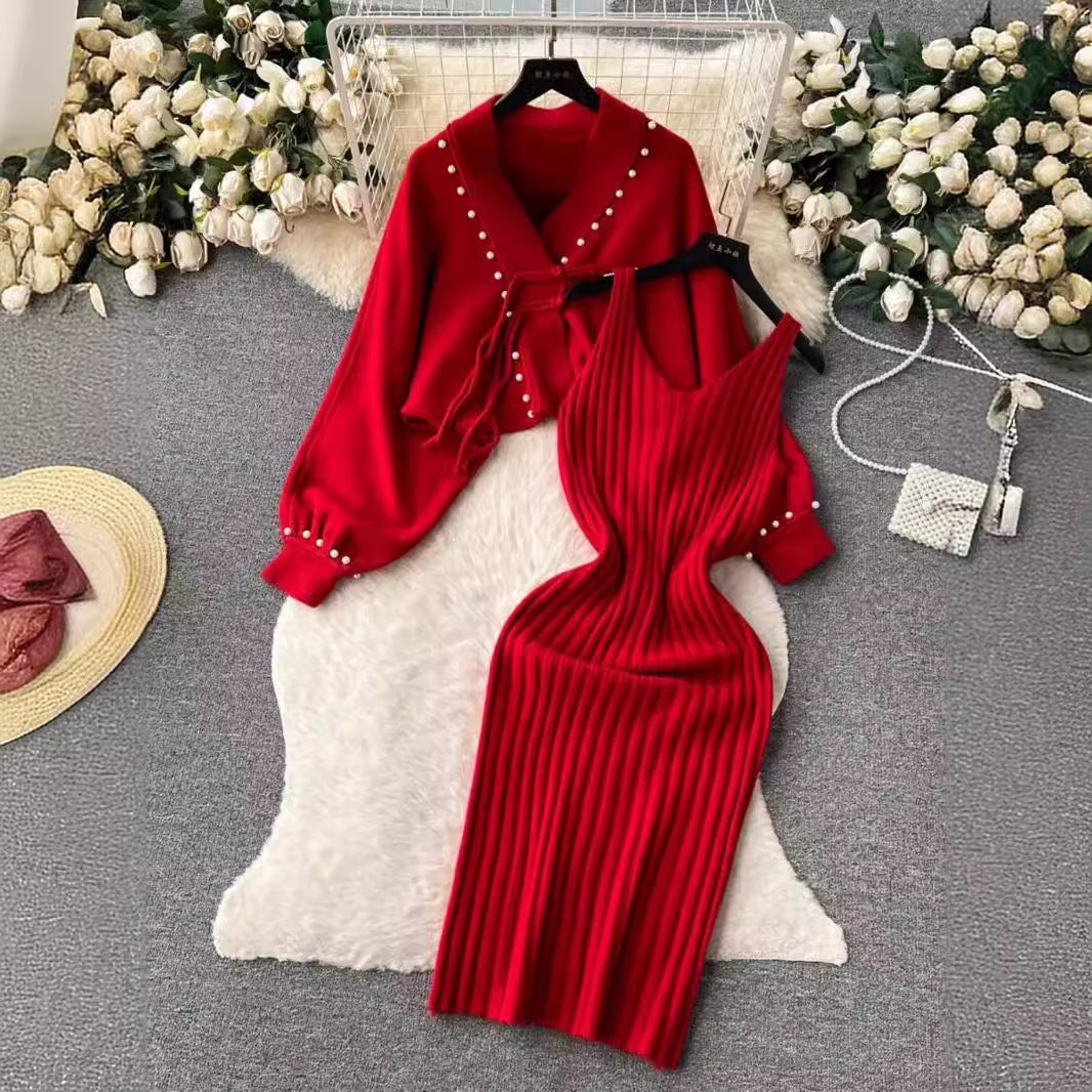 Damen Elegantes Strickset mit Rib-Design Echo Archiv