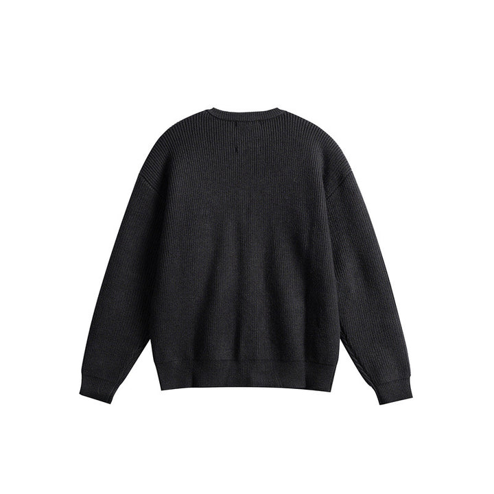 Damen Oversize-Rippenstrick-Cardigan mit Rundhals und durchgehender Knopfleiste Echoarchiv