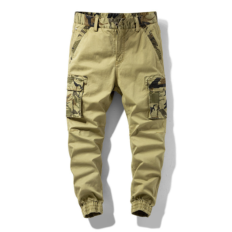 Herren Cargo-Joggerhose mit Multifachtaschen, elastischem Saum & Camouflage-Akzent Echoarchiv