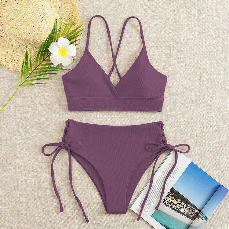 Damen Bikini-Set mit verstellbaren Trägern und raffinierten Schnürdetails Echo Archiv