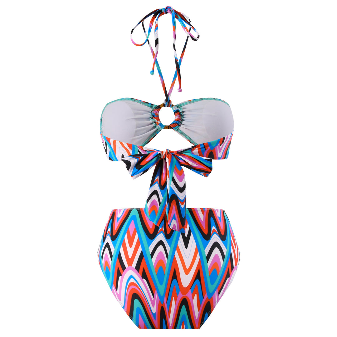 Damen Bikini-Set mit trendigem Wickelrock und faszinierendem Muster Echo Archiv