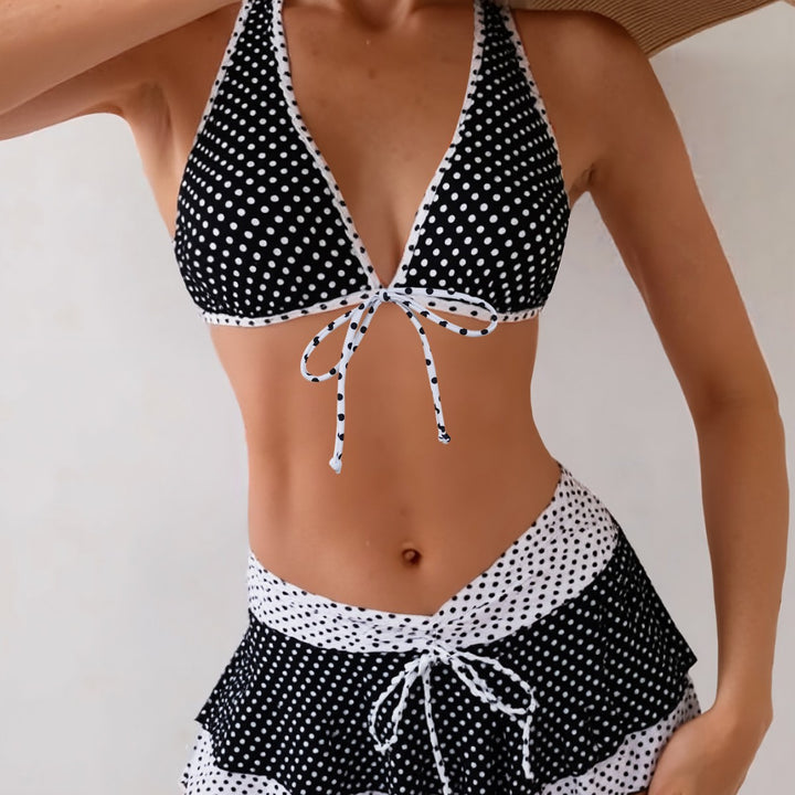 Damen Triangel-Bikini mit Rüschenrock Echo Archiv