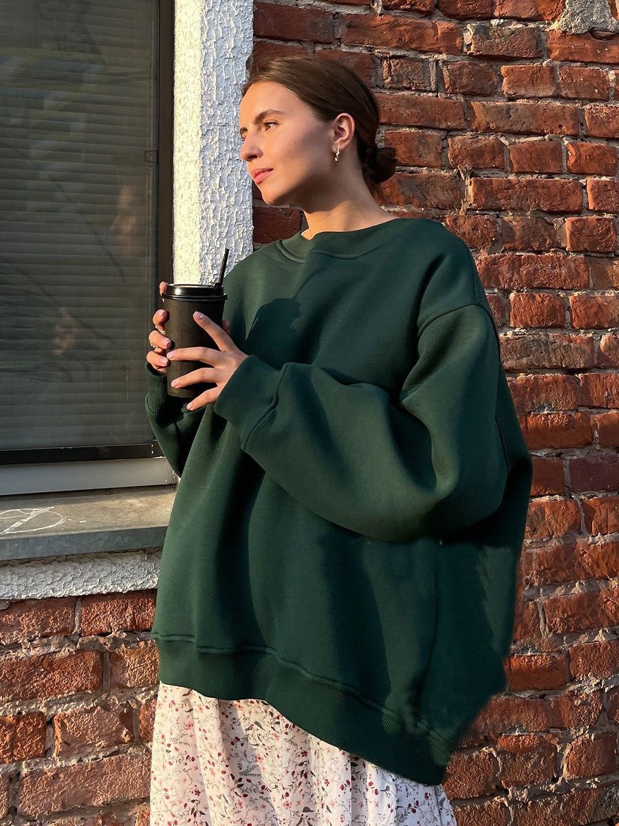 Damen Oversized SwEchoarchivtshirt im lässigen Stil mit übergroßen Ärmeln und elastischen Bündchen Echoarchiv