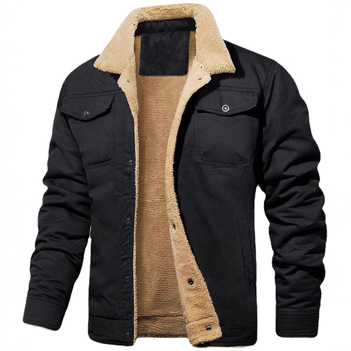 Herren gefütterte Steppjacke im Utility-Stil mit warmem Innenfutter Echoarchiv