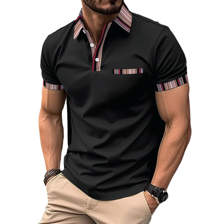 Herren elegantes Poloshirt mit strukturiertem Kragen und modischen Akzenten Echoarchiv