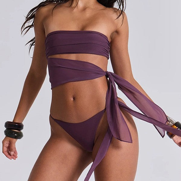 Damen Bandeau-Bikini mit Wickelband Echo Archiv
