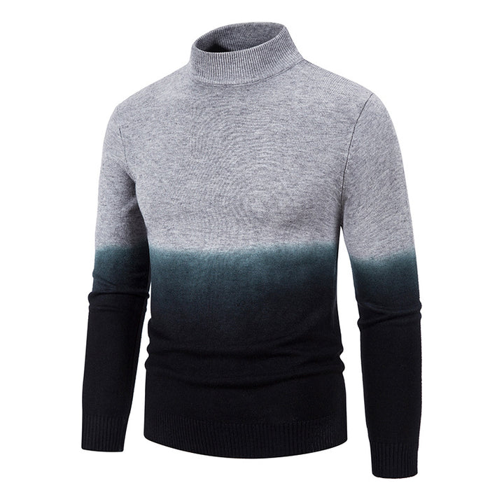 Herren Rollkragenpullover mit stilvollem Farbverlauf Echoarchiv
