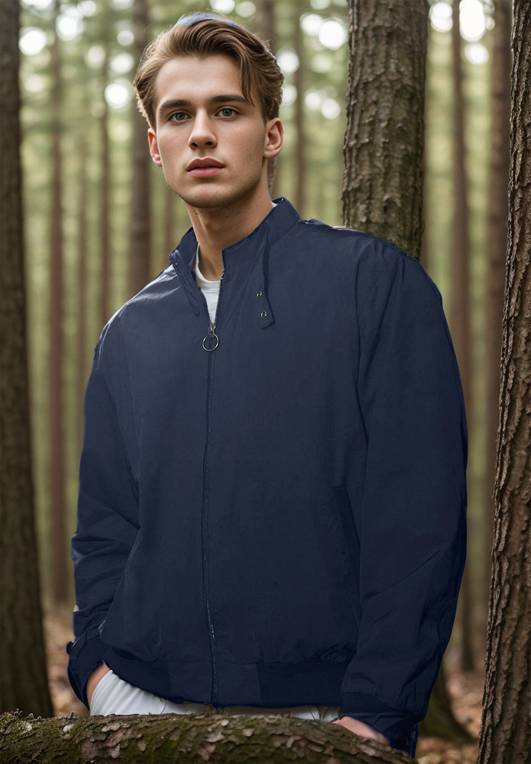 Herren vielseitige Übergangsjacke mit praktischen Taschen und modernem Stehkragen Echoarchiv