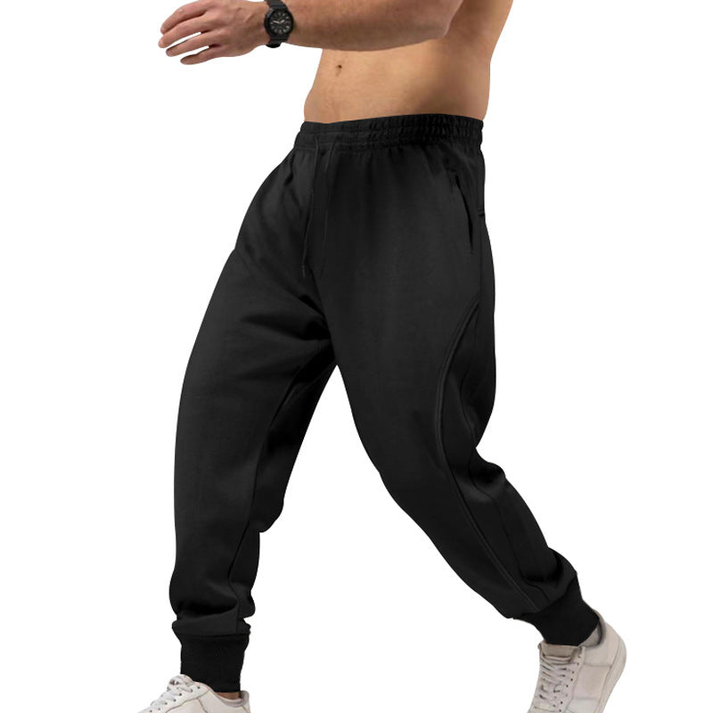 Herren Sportliche Freizeithose mit elastischem Bund und seitlichen Reißverschlusstaschen Echoarchiv
