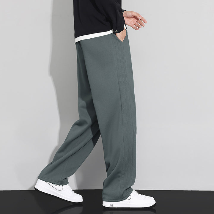 Herren Locker-weit geschnittene Lounge-Jogginghose mit Baumwoll-Fleece-Innenfutter und verstellbarem Kordelzug Echo Archiv