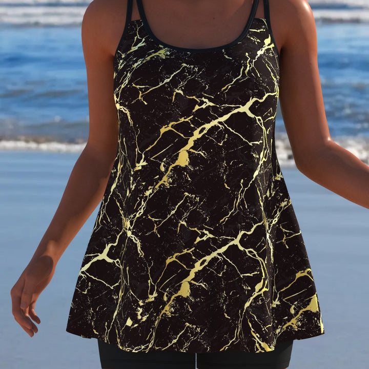 Damen Schwimmanzug mit modischem A-Linien-Schnitt und floralem Design Echo Archiv