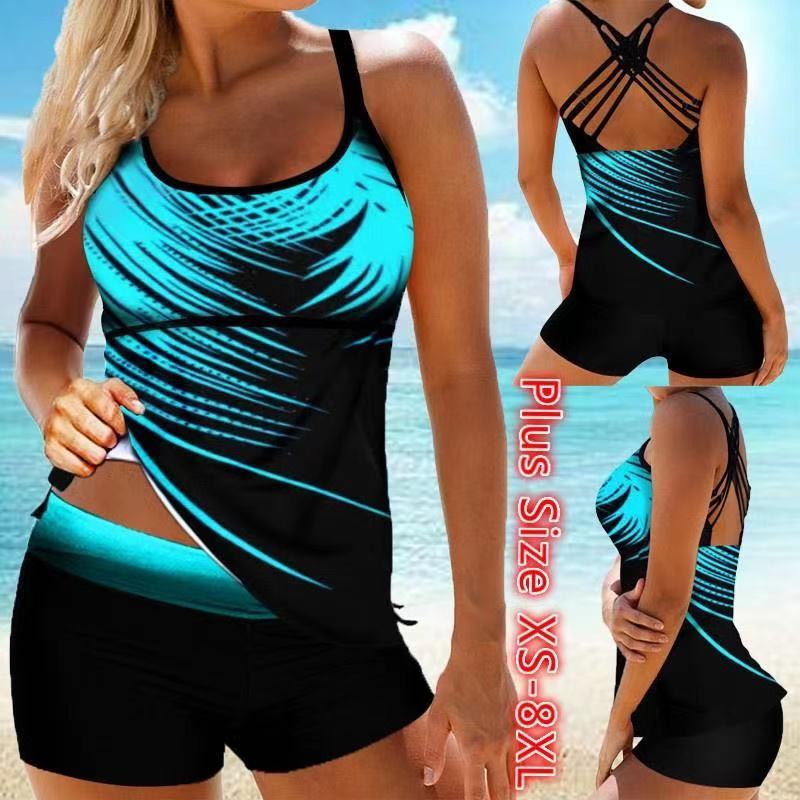 Damen Sport Tankini mit modischen Shorts Echo Archiv