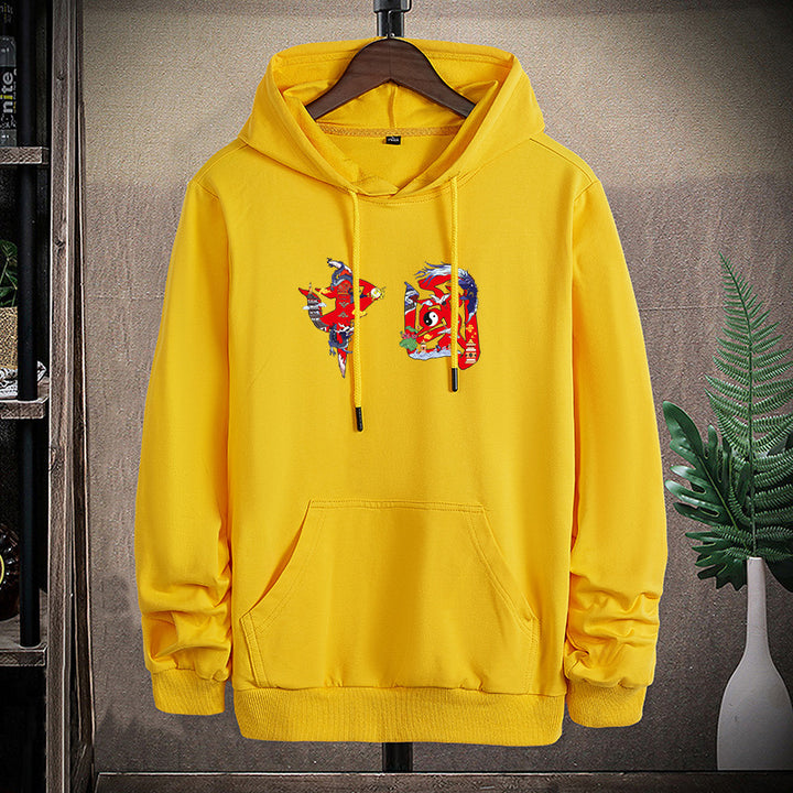 Unisex Kapuzen-Sweatshirt mit Kängurutasche und auffälligem Grafikprint Echo Archiv