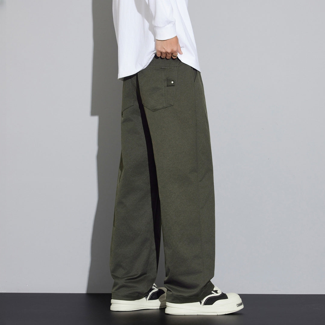 Herren Weite Relaxed‑Fit Stoffhose mit Tunnelzug & Bügelfalte Echo Archiv