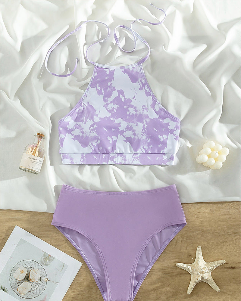 Damen Sportlicher Bikini-Top mit hohem Kragen Echo Archiv