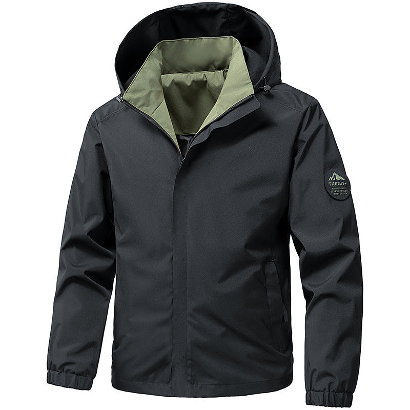 Herren technische Kapuzen-Softshelljacke mit verstellbarer Kapuze und Utility-Taschen Echo Archiv