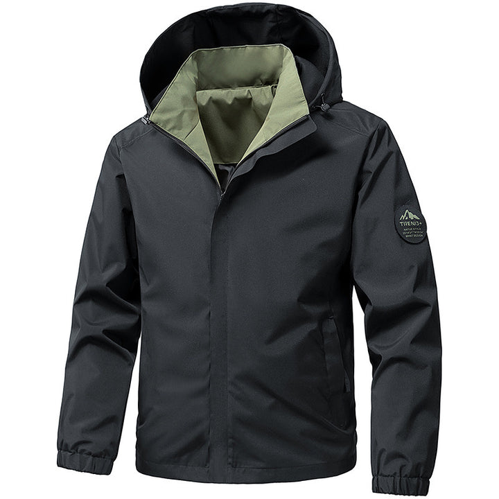 Herren technische Kapuzen-Softshelljacke mit verstellbarer Kapuze und Utility-Taschen Echo Archiv