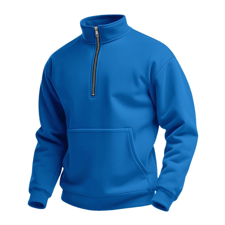 Herren Fleece-Pullover mit Stehkragen und Reißverschluss Echoarchiv