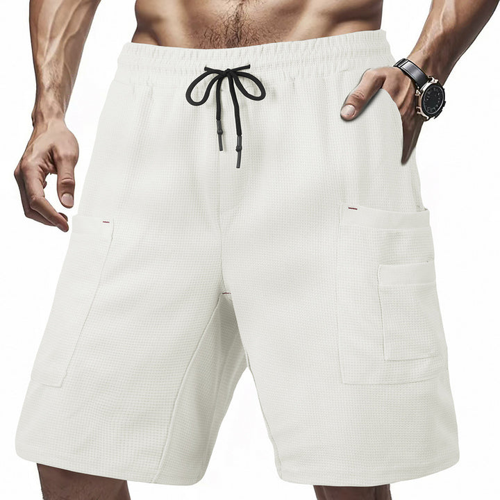 Herren praktische Cargo-Shorts mit seitlichen Taschen und verstellbarem Kordelzug Echoarchiv