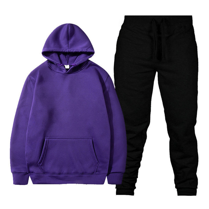Unisex nan gemütliches Hoodie-Jogginganzug-Set mit Kängurutasche, elastischem Tunnelzugbund und gerippten Bündchen Echo Archiv