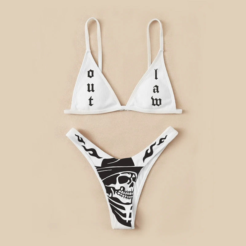 Damen Bandeau Bikini-Set mit auffälligem Grafikdruck Echo Archiv