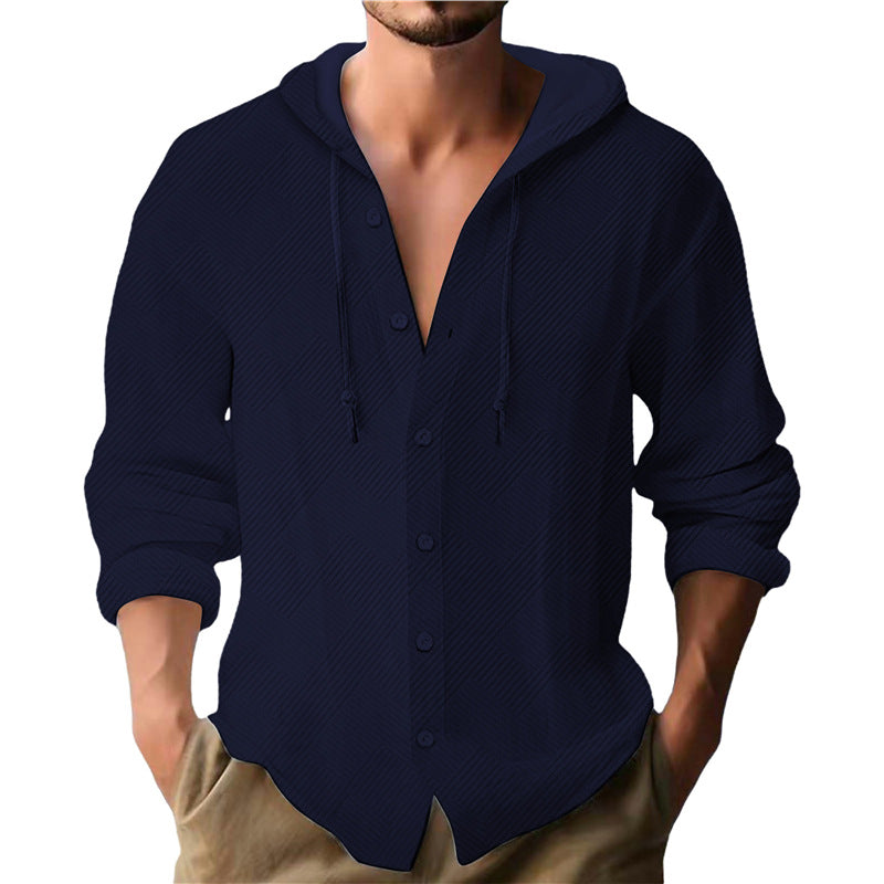 Herren Kapuzenbluse mit strukturiertem Design Echoarchiv