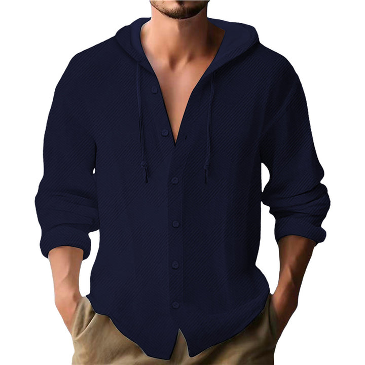 Herren Kapuzenbluse mit strukturiertem Design Echoarchiv