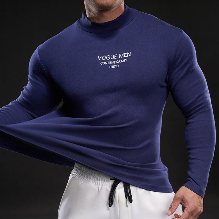 Herren Hochgeschlossenes Langarmshirt Echoarchiv
